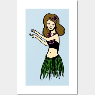 Dancing Hula Girl: Happy Hawaii Posters and Art